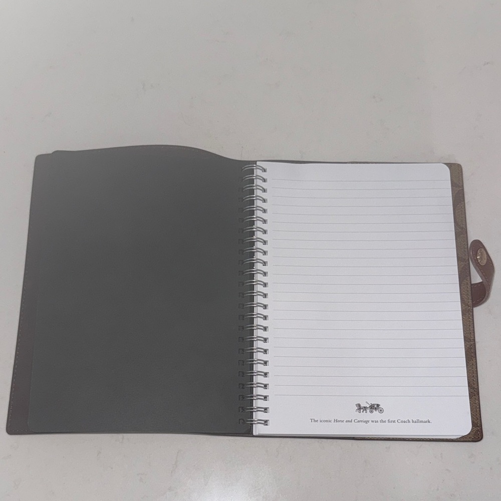 Coach Dark Brown Leather Planner - Picture 3 of 4